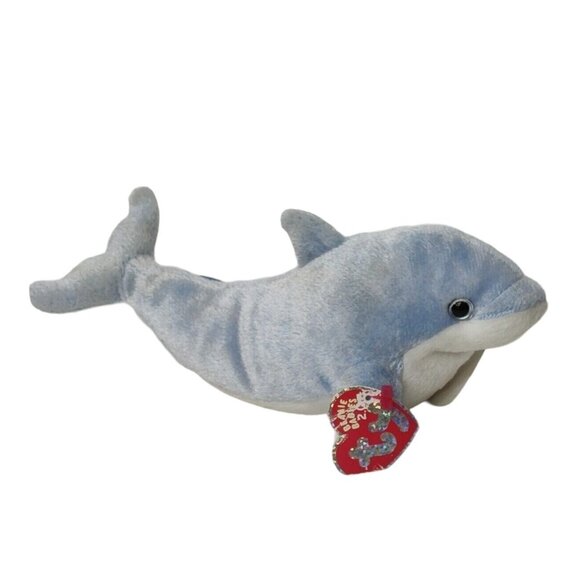 Ty Other - Ty Beanie Babies 2.0 Clipper The Dolphin Stuffed Animal Plush Toy with Hang Tags